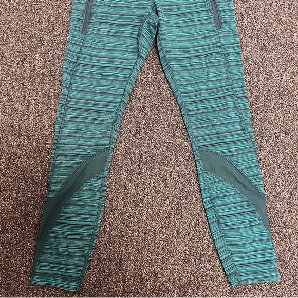 lululemon athletica Teal Striped Leggings - Picture 2 of 7